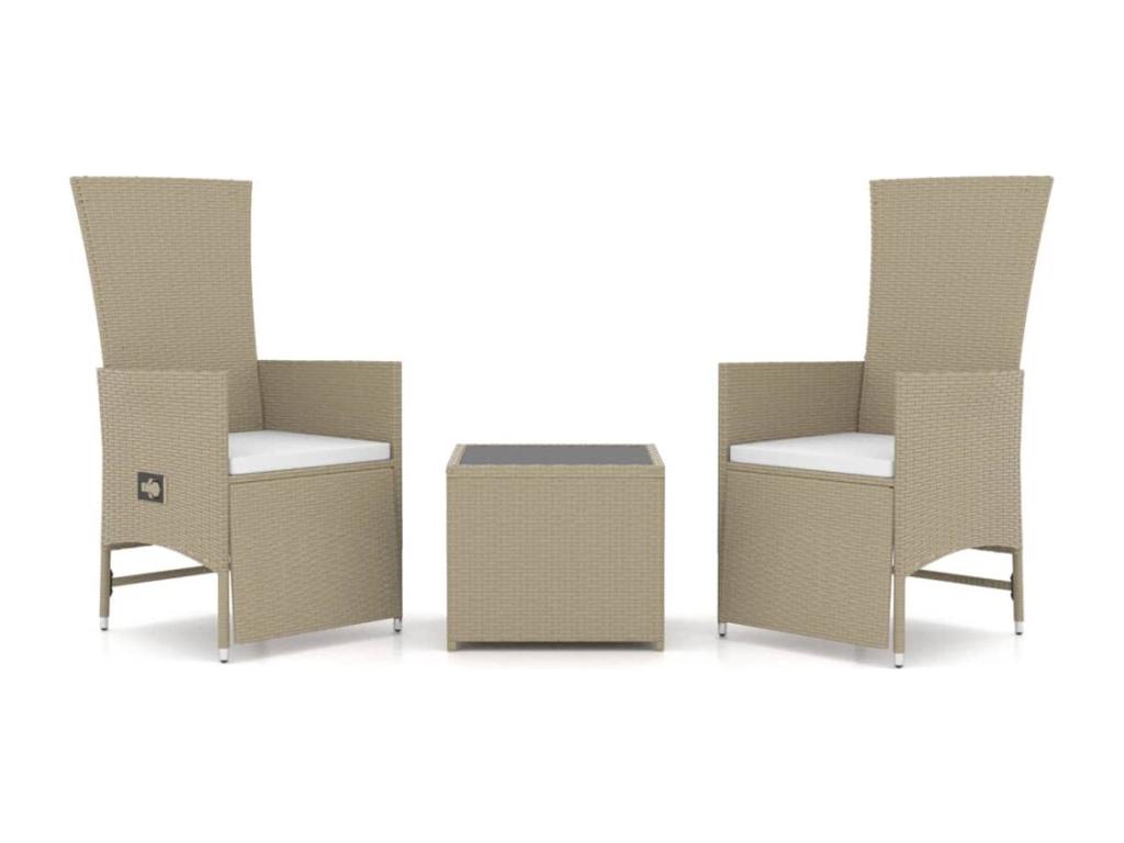 Beige Outdoor Furniture Set