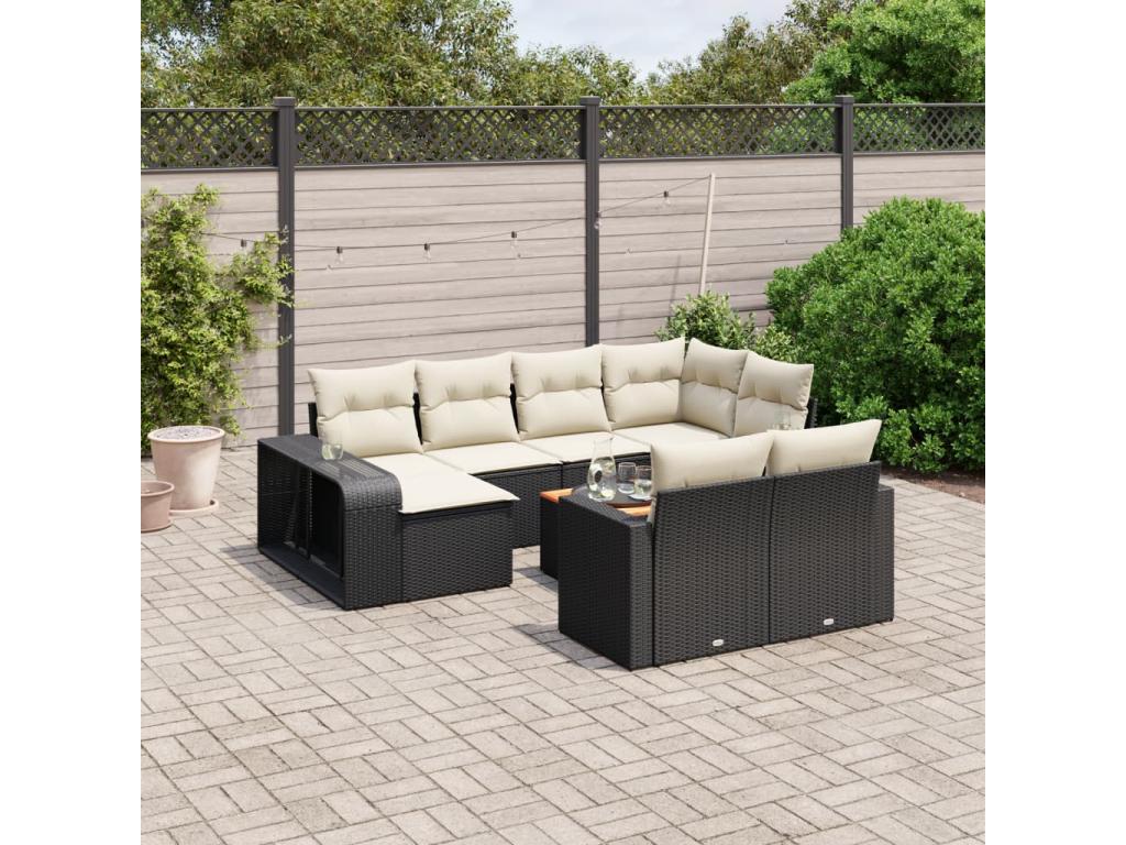 Black Woven Resin Wicker Outdoor Furniture Set - dlz1766457086210