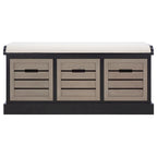 SAFAVIEH Mozella 3-Drawer Cushion Bench - 42 W x 15 D x 20 H - 42Wx15Dx20H