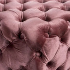 Jaymee Modern Glam Button Tufted Velvet Ottoman by Christopher Knight Home