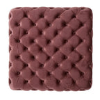Jaymee Modern Glam Button Tufted Velvet Ottoman by Christopher Knight Home