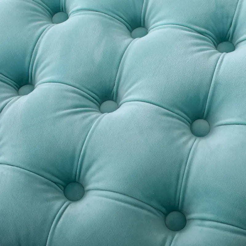 Jaymee Modern Glam Button Tufted Velvet Ottoman by Christopher Knight Home