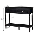 Convenience Concepts French Country 2 Drawer Hall Table with Shelf