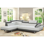 Riveredge 109 in. W 2-piece Faux Leather L Shape Sectional Sofa - 76L x 109W x 28H