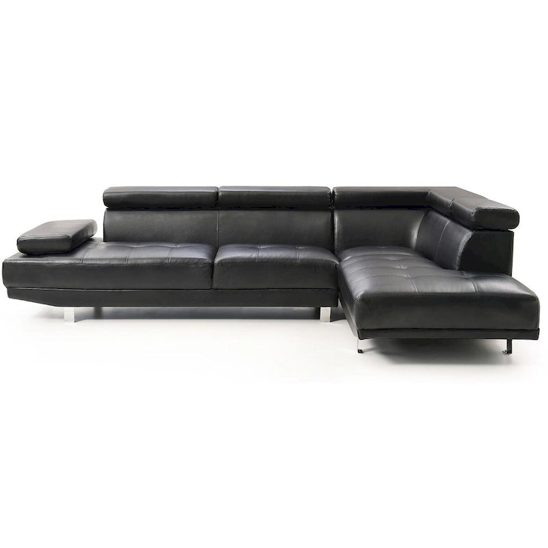 Riveredge 109 in. W 2-piece Faux Leather L Shape Sectional Sofa - 76L x 109W x 28H