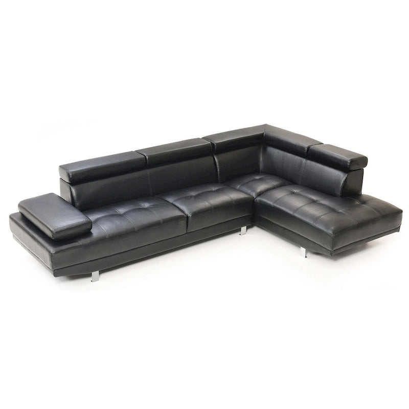 Riveredge 109 in. W 2-piece Faux Leather L Shape Sectional Sofa - 76L x 109W x 28H