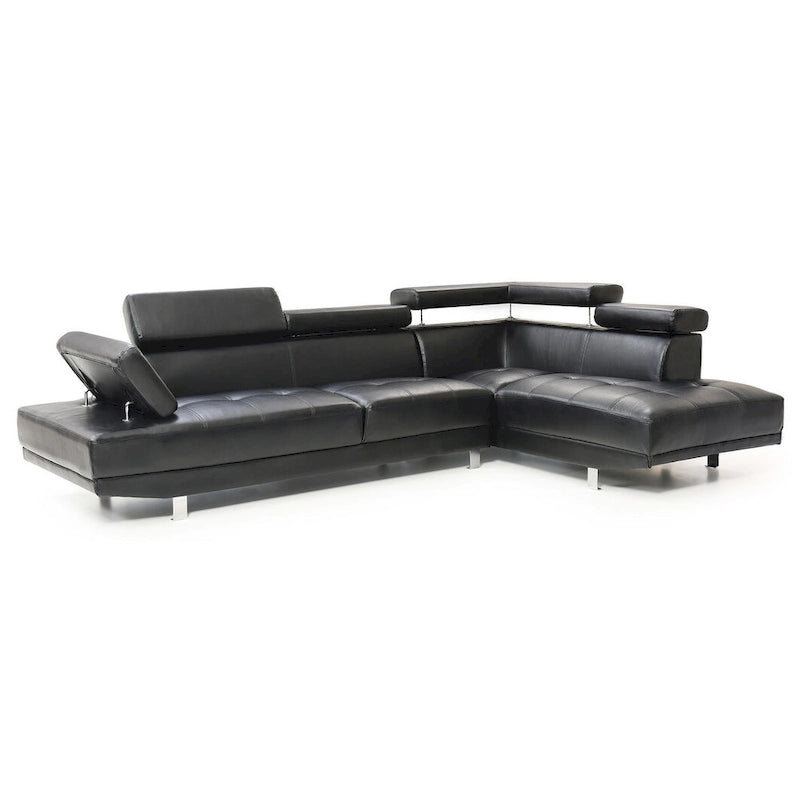 Riveredge 109 in. W 2-piece Faux Leather L Shape Sectional Sofa - 76L x 109W x 28H
