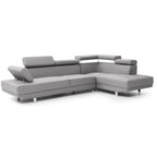 Riveredge 109 in. W 2-piece Faux Leather L Shape Sectional Sofa - 76L x 109W x 28H