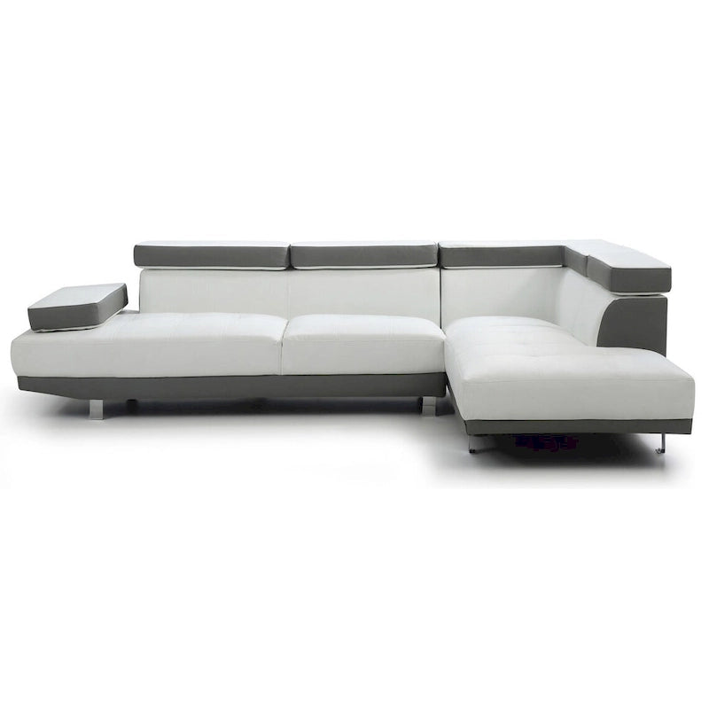 Riveredge 109 in. W 2-piece Faux Leather L Shape Sectional Sofa - 76L x 109W x 28H
