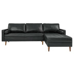 Valour 98 Leather Sectional Sofa