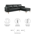 Valour 98 Leather Sectional Sofa