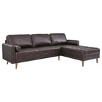 Valour 98 Leather Sectional Sofa