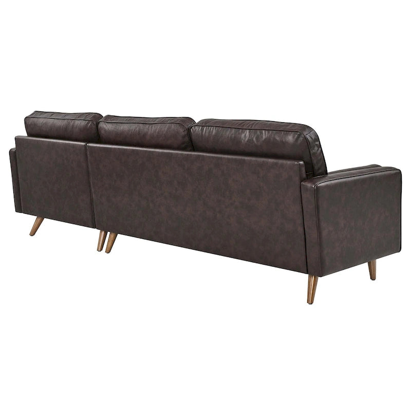 Valour 98 Leather Sectional Sofa