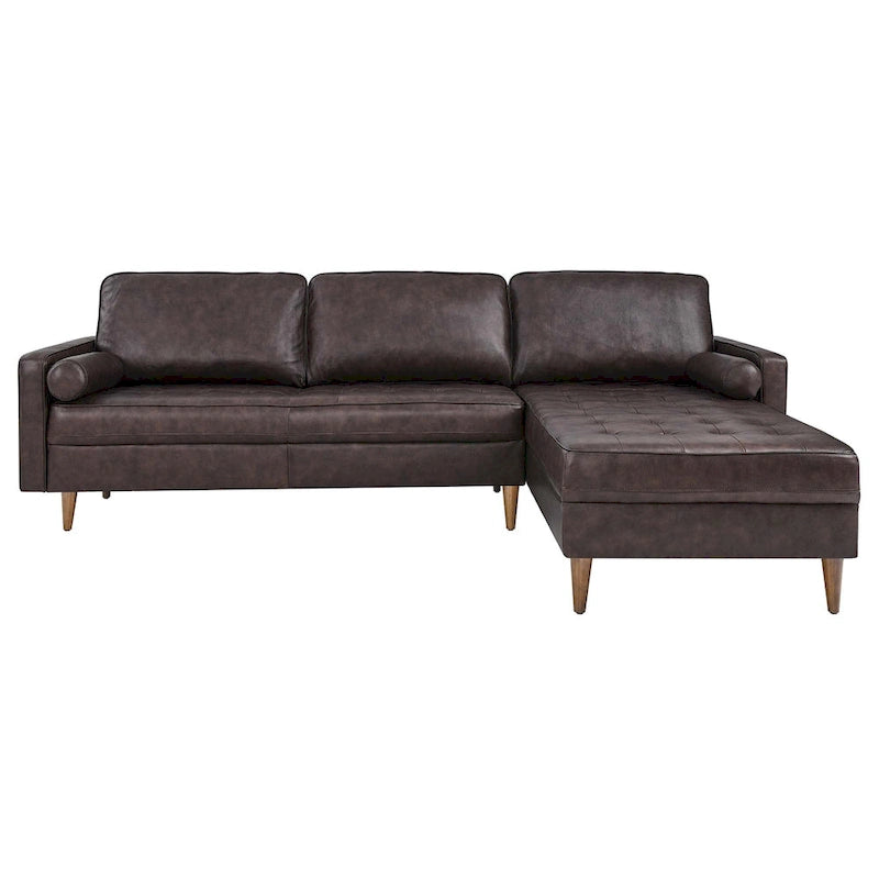 Valour 98 Leather Sectional Sofa