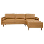 Valour 98 Leather Sectional Sofa