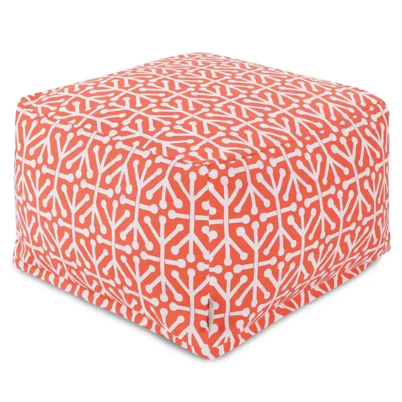 Majestic Home Goods Indoor Outdoor Aruba Ottoman Pouf 27 in L x 27 in W x 17 in H