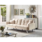 Comfortable Velvet Multi-position Sleeper Sofa Bed