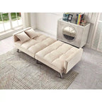 Comfortable Velvet Multi-position Sleeper Sofa Bed