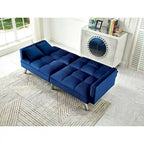 Comfortable Velvet Multi-position Sleeper Sofa Bed