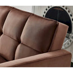 Comfortable Velvet Multi-position Sleeper Sofa Bed