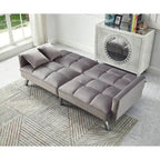 Comfortable Velvet Multi-position Sleeper Sofa Bed