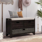 Fully Assembled Shoe Bench with Removable Cushion