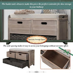 Fully Assembled Shoe Bench with Removable Cushion