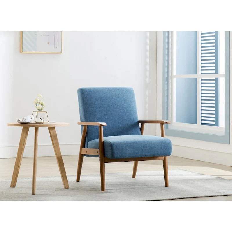 Porthos Home Gelso Fabric Accent Chair with Rubberwood Legs