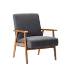 Porthos Home Gelso Fabric Accent Chair with Rubberwood Legs