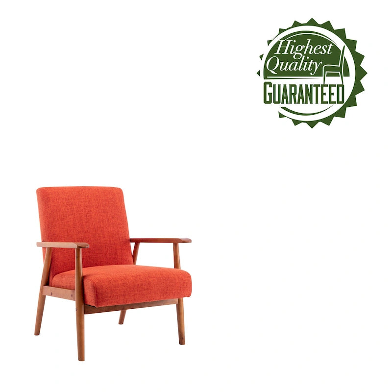 Porthos Home Gelso Fabric Accent Chair with Rubberwood Legs