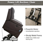 Modern Leather Power Reclining Heated Massage Chair for Elderly