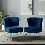 Barto Upholstered Side Chair with Tufted Back Set of 2 by HULALA HOME