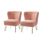 Barto Upholstered Side Chair with Tufted Back Set of 2 by HULALA HOME
