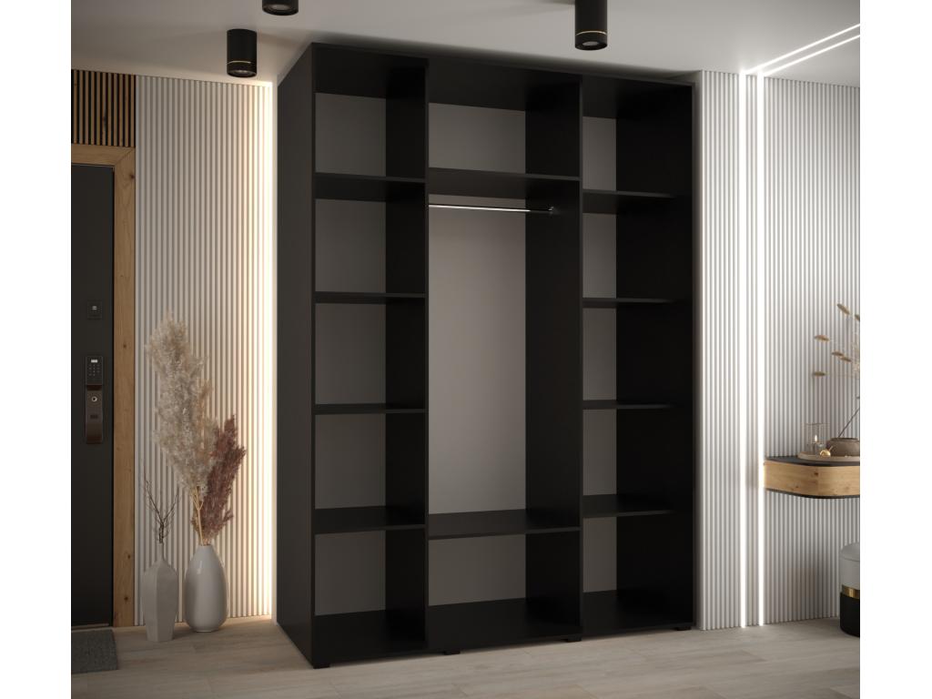 Black Wardrobe, 180 x 60 x 235.2 cm