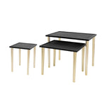 A&B Home Two Tone Nesting Side Tables - Set of 3 - Black/Gold