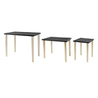 A&B Home Two Tone Nesting Side Tables - Set of 3 - Black/Gold