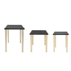 A&B Home Two Tone Nesting Side Tables - Set of 3 - Black/Gold