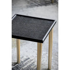 A&B Home Two Tone Nesting Side Tables - Set of 3 - Black/Gold