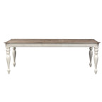 Magnolia Manor Antique White Weathered Bark 7 Piece Leg Table Set