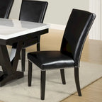 Steve Silver Fenton White Marble Dining Set