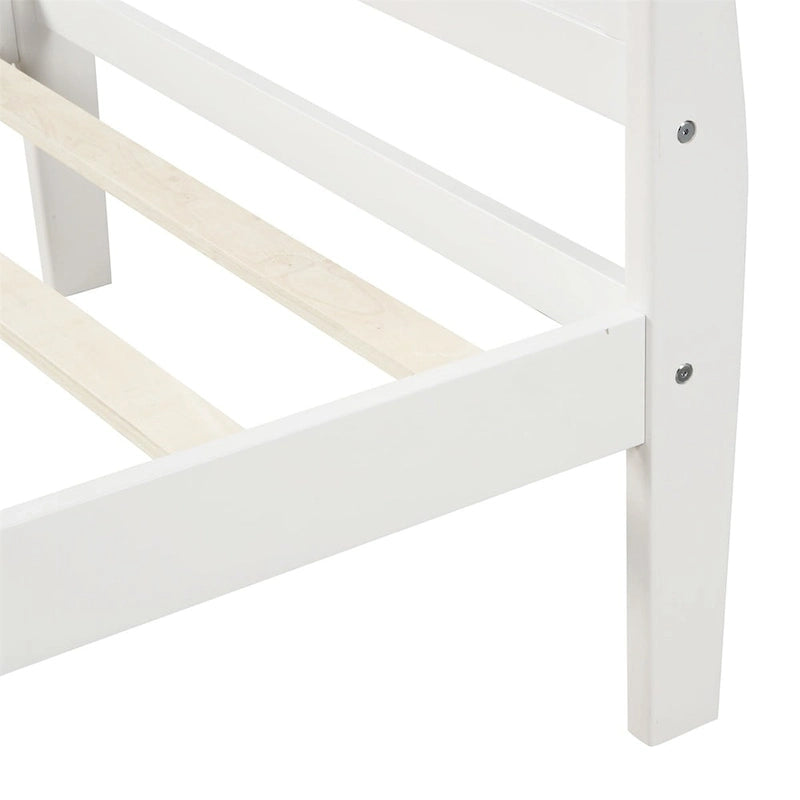 Harper & Bright Designs Wood Twin Sleigh Bed with Headboard and Footboard