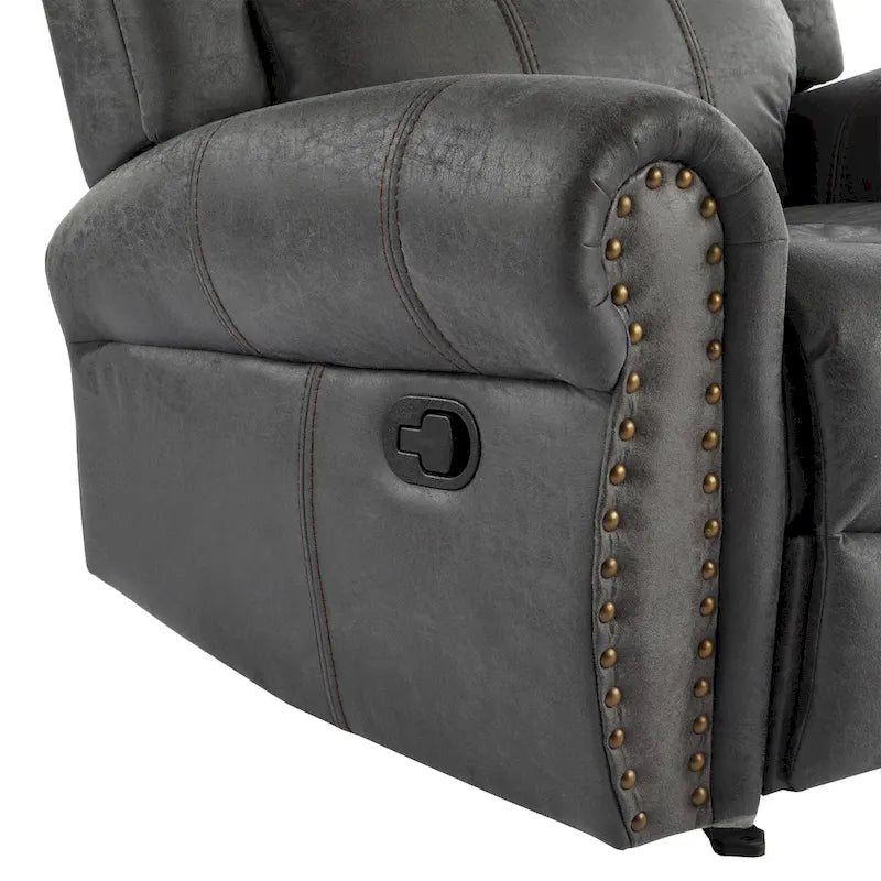 Charlie Bonded Leather Glider Recliner by Christopher Knight Home