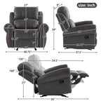 Charlie Bonded Leather Glider Recliner by Christopher Knight Home