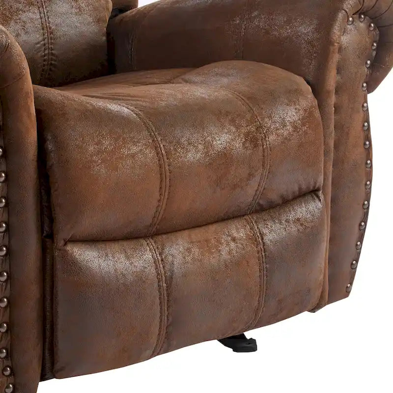 Charlie Bonded Leather Glider Recliner by Christopher Knight Home