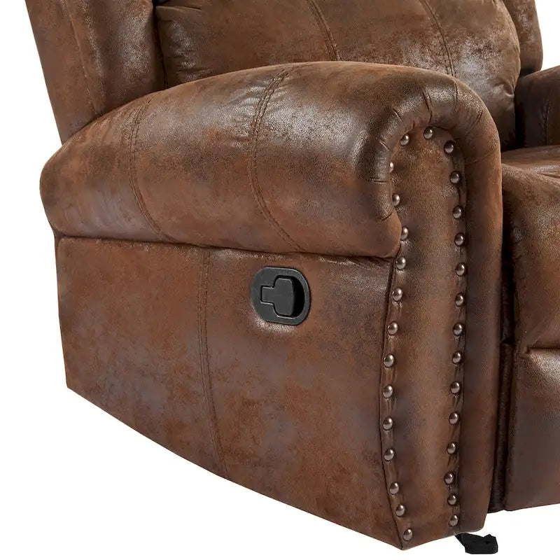 Charlie Bonded Leather Glider Recliner by Christopher Knight Home
