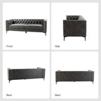 Calymne 84 Classic Square Arms Sofa with Button-Tufted Back by HULALA HOME
