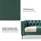 Calymne 84 Classic Square Arms Sofa with Button-Tufted Back by HULALA HOME