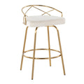 Silver Orchid Charlotte Glam 26 Fixed-Height Counter Stool (Set of 2)