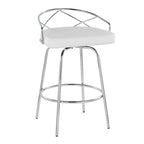 Silver Orchid Charlotte Glam 26 Fixed-Height Counter Stool (Set of 2)
