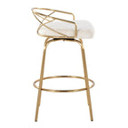 Silver Orchid Charlotte Glam 26 Fixed-Height Counter Stool (Set of 2)